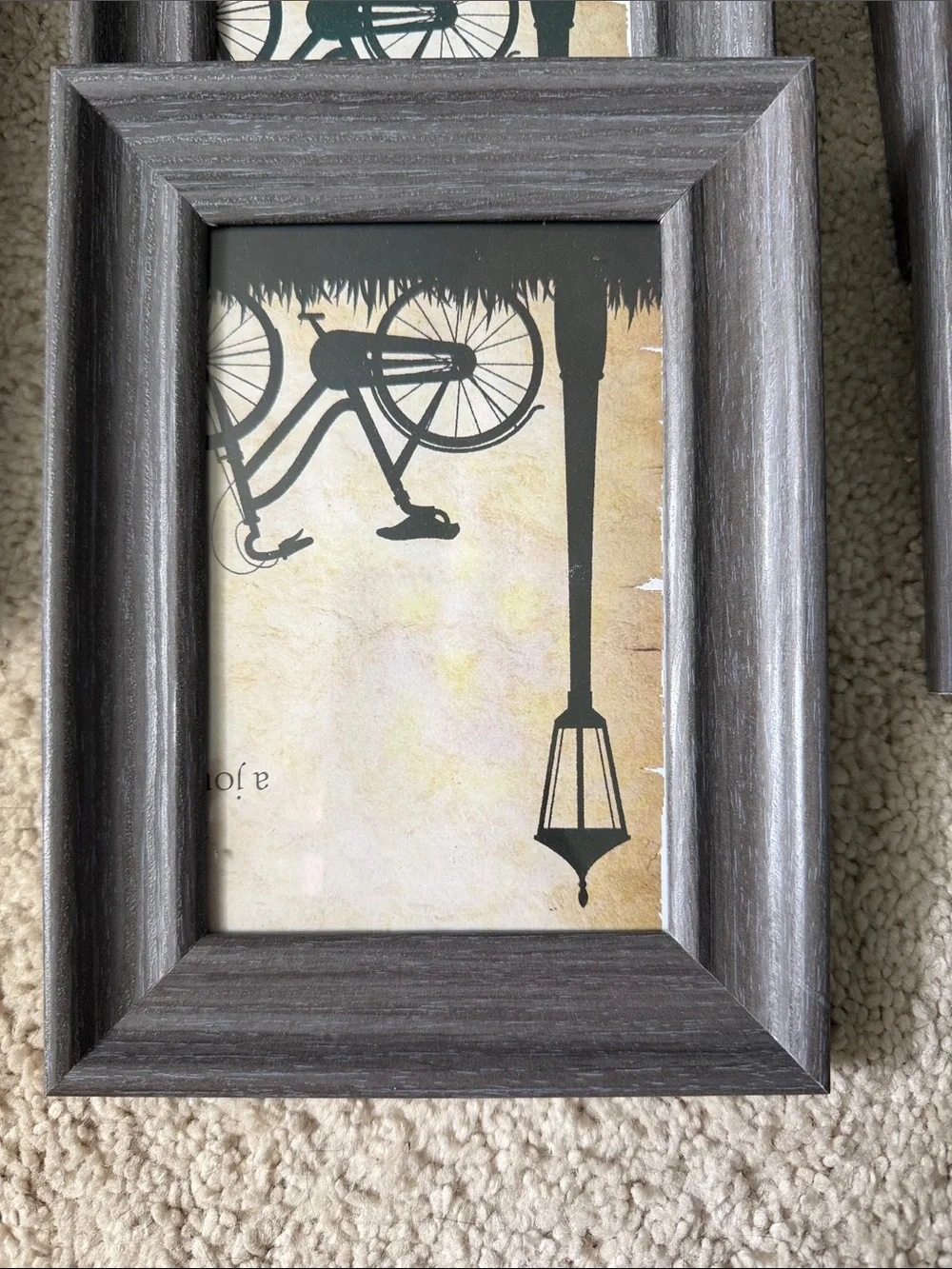 Gray Rustic Photo Frame Set for Wall - Neutral Gray Finish